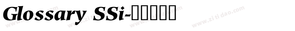 Glossary SSi字体转换